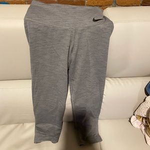 Gray Cropped Nike Leggings